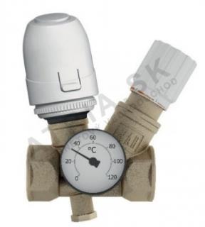 Thermostatic balancing valve - for TV distribution - 1/2  F; temperature control and electronic BY-PASS  IVAR.RTV C