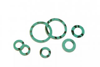 Universal fibre rubber gasket - for threaded joints - 1 ; 30x21x1,8mm  IVAR.FASIT 202 W