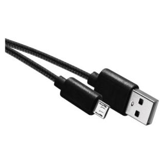 USB-A 2.0 / micro USB-B 2.0 charging and data cable, 2 m, black