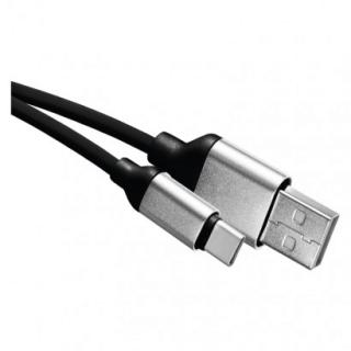 USB-A 2.0 / USB-C 2.0 charging and data cable, 1 m, black
