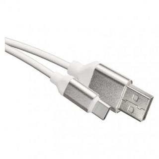 USB-A 2.0 / USB-C 2.0 charging and data cable, 1 m, white