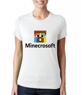 Dámské tričko Minecraft parodie Microsoft Velikost: L