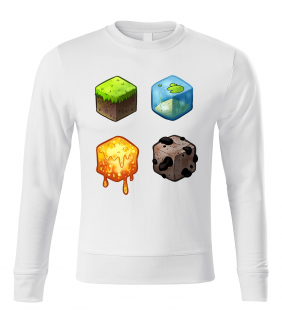 Mikina Minecraft kostky Typ: Bez Kapuce, Velikost: XL