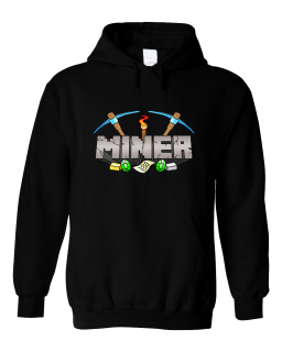 Mikina Minecraft - Miner Typ: S kapucí, Velikost: M