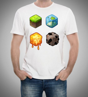 Pánské tričko Minecraft kostky Velikost: XL