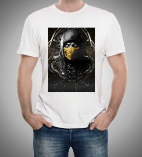 Pánské tričko Mortal Kombat - Scorpion Velikost: 3XL
