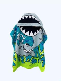 Dětský plážový ručník Poncho Shark