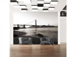 Fototapeta - San Francisco: Golden Gate Bridge in black and white