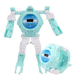 Kreativní hodinky robot Sky Blue