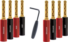 Audioquest SureGrip 100 BFA banana ( set 8 ks ) Gold