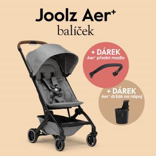 AER+ kočárek | Delightful grey l SADA madlo a držadlo na nápoj  + držák na pití + madlo