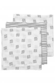 Plenky 3-balení Block stripe grey