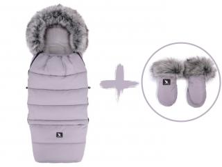 Set zimní fusak s rukavicemi  COMBI YUKON 3v1, Grey,světle šedý