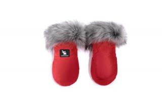 Zimní rukavice na kočárek Cottonmoose MOOSE YUKON 2023, Red, červené