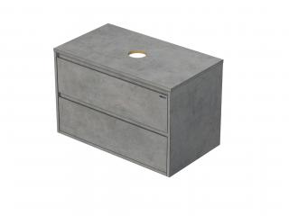 EMMY 70 cm beton/beton se dvěma zásuvkami, pro umyvadla na desku (F186/F186)