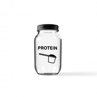 Sklenice na protein 1 l Typ písma: Tiskací