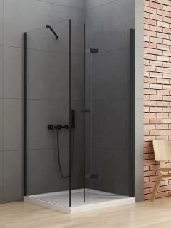Sprchový kout New Soleo Black 100x110 cm pravý, zalamovací