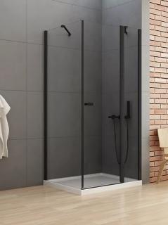 Sprchový kout New Soleo Black 100x110 cm s pevným dílem