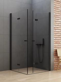 Sprchový kout New Soleo Black 100x90 cm rohový vstup, zalamovací