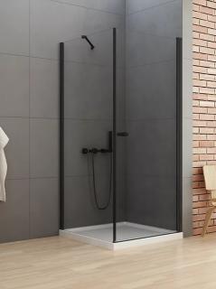 Sprchový kout New Soleo Black 70x120 cm příčná vzpěra