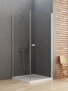 Sprchový kout New Soleo Chrom 80x80 cm příčná vzpěra
