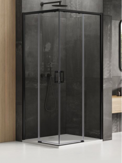 Sprchový kout Prime Black 120x80 cm rohový vstup