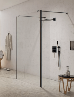 Walk-In New Modus Black 120 cm průběžný pro montáž dvou fixních dílů