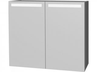 Zrcadlová skříňka s LED osvětlením 80 x 72 x 14 cm  bílá