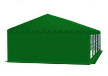 Partystan 5x10m - Economy - ocelová trubková konstrukce, zelený