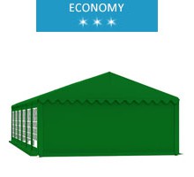 Partystan 6x12m - Economy - ocelová trubková konstrukce, zelený