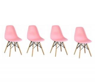 Sada růžových židlí skandinávský styl CLASSIC 3 + 1 ZDARMA!