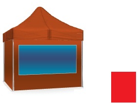 Stěna s oknem červená 2x3 m SQ/HQ/EXQ
