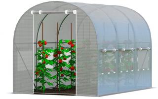 Zahradní fóliovník BÍLÝ 2x3m s UV filtrem PREMIUM - 2x dveře