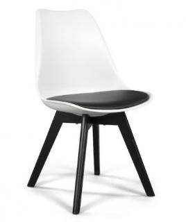 Židle bílo-černá skandinávský styl DARK BASIC