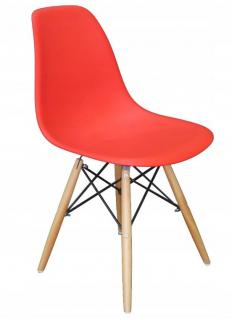 Židle červená skandinávský styl CLASSIC