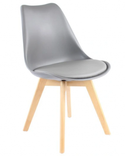 Židle světle šedá skandinávský styl BASIC
