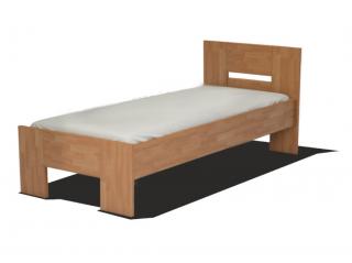 Postel MARCO 50 plus - jednolůžko - jádrový buk Rozměr: 100x200 cm, Odstín: teak