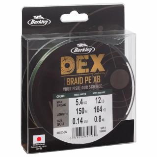 Berkley Šnůra DEX X8 PE Moss Green