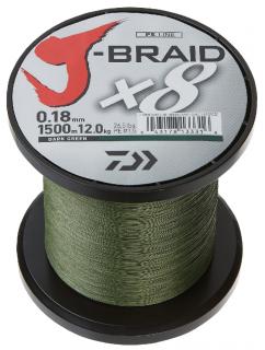 Daiwa pletená šňůra J-Braid barva Dark Green  - metráž