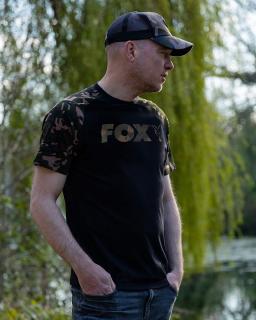 Fox Triko Raglan T Shirt Black Camo