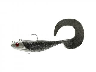 Giant Curly Shad black silver