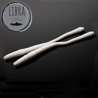 Libra Lures Dying Worm 70 barva 001 White (balení 15 ks) příchuť sýr