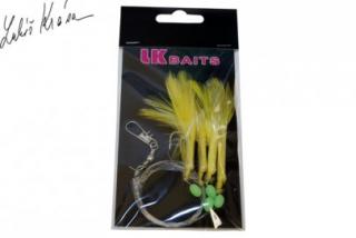 LK BAITS NÁVAZEC NA MOŘE 1/0 0,60/0,45MM PEŘÍ ŽLUTÉ