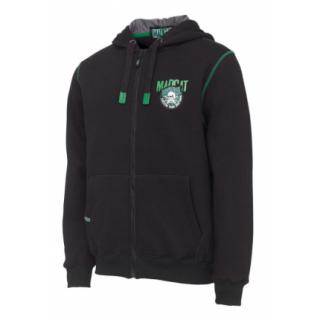 MadCat Mikina Badge Logo Zip Hoodie Black Caviar