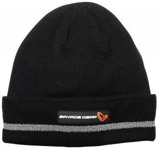 Savage Gear Čepice Refles Beanie One Size Black Reflex