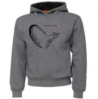 Savage Gear Mikina Junior Jaw Hoodie Grey Melange - 12-14 Let