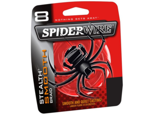 SPIDERWIRE STEALTH SMOOTH 8 šnůra metráž červená