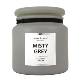 HOME AROMA vonná svíčka ve skle MISTY GREY 340g