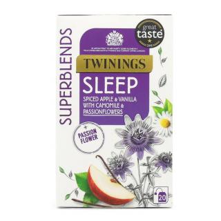 TWININGS - čaj SUPERBLENDS SLEEP s mučenkou, jablky, heřmánkem a vanilkou (20 sáčků/ 30g)