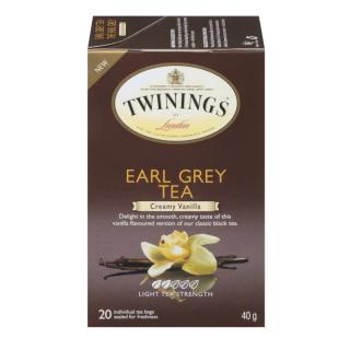 TWININGS - černý čaj EARL GREY CREAMY VANILLA (20 sáčků / 40g)